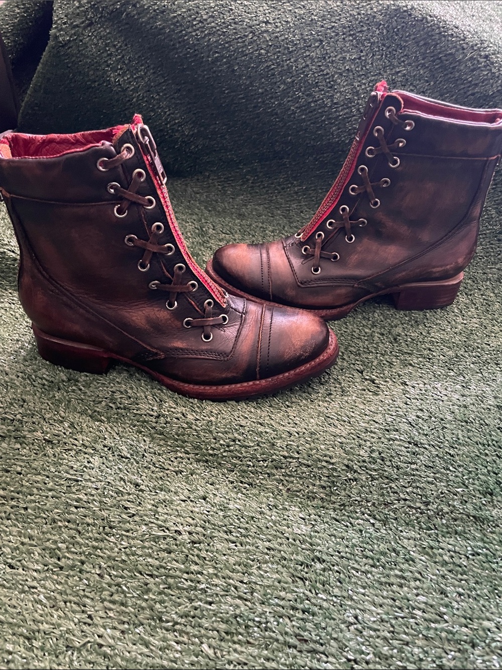 Freebird By Steven Women Liverpool Brown Leather Boots Size 9 Distressed - Picture 2 of 11